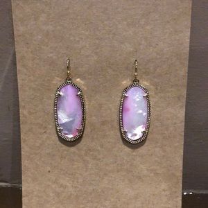 Pink pearl Kendra Scott earrings